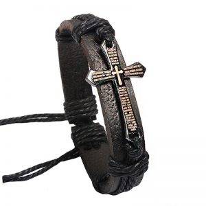 Men's Cross Leather Bracelets Bracelets