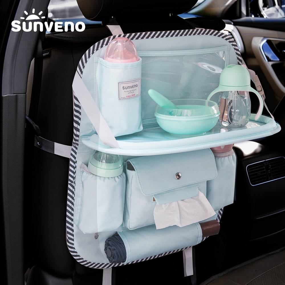 Sunveno Multi-color Auto Car Seat Back Bag Cloth Multi-Pocket Storage Bag Organizer Holder Accessory Diaper bag Kids, Mother & Babies