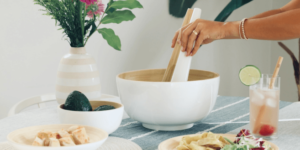 Khup Bamboo Serving Bowl Home Goods